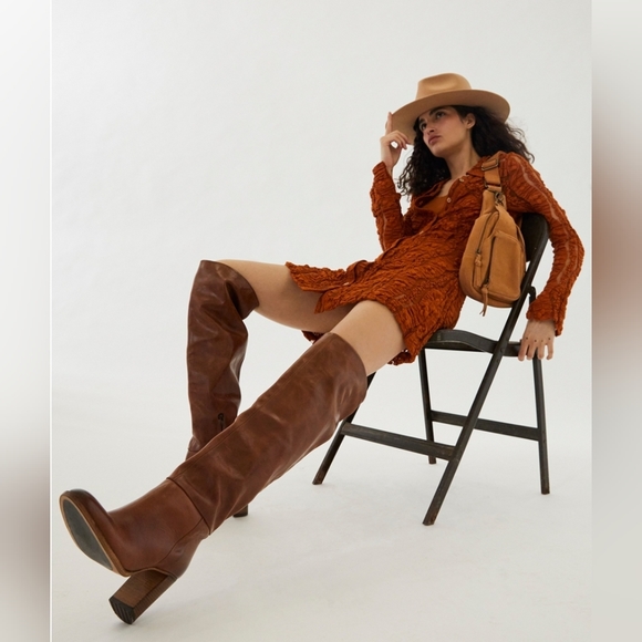 NWB FREE PEOPLE suede echo platform over the knee boot - Picture 15 of 15